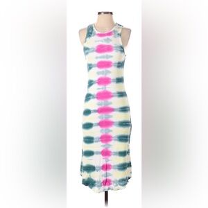 Young Fabulous & Broke Pink and Green Tie-Dye Midi Dress